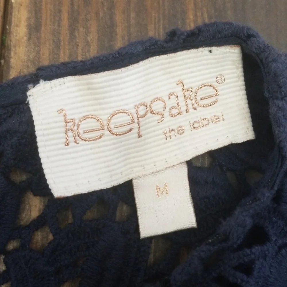 Keepsake The Label Navy Lace Dress Medium